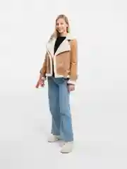 Коричневый дубленка женская