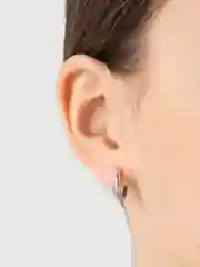 Серебряный серьги-кольца унисекс, маленькие, пара (2 шт), разные размеры