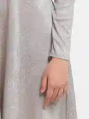 Серебряный вечернее платье праздничное