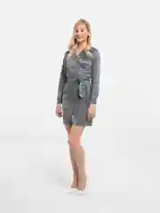 Серебряный платье вечернее