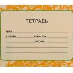 Наклейка для тетради, 2 шт, 11*8 см