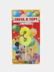 Свеча в торт "3"