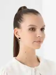 Серьги женские 4 вида, сердечко, кольца, листочки