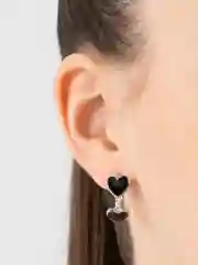 Серьги женские 4 вида, сердечко, кольца, листочки