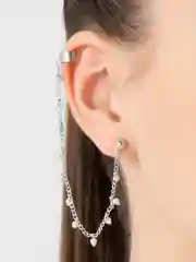 Серебряный серьги / серьги каффы / висячие серьги / серьги со стразами / женские серьги / украшение