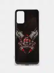Серебряный чехол Samsung Galaxy A03s силиконовый с рисунком (Самсунг Галакси А03с)