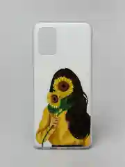Светло-жёлтый чехол Samsung Galaxy A03s силиконовый с рисунком (Самсунг Галакси А03с)