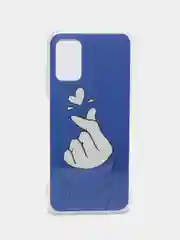 Синий чехол Samsung Galaxy A03s силиконовый с рисунком (Самсунг Галакси А03с)