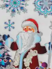 Голубой новогодние наклейки на окно , стекло, зеркало