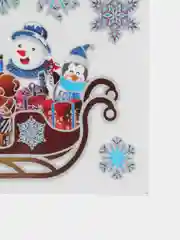 Синий новогодние наклейки на окно , стекло, зеркало