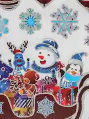 Синий новогодние наклейки на окно , стекло, зеркало