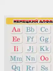 Белый плакат / Карточка-шпаргалка "Английский алфавит", формат А5, размер 15*21 см