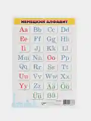 Белый плакат / Карточка-шпаргалка "Английский алфавит", формат А5, размер 15*21 см