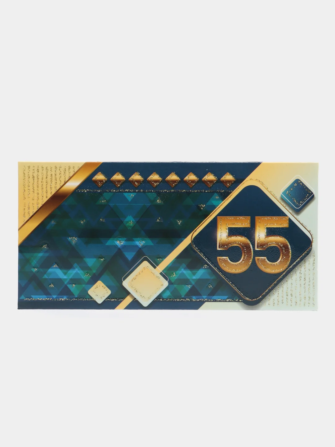 Бирюзовый конверт для денег "55 лет"