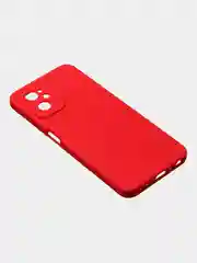 Красный чехол для Realme 9i (4G)/ Oppo A36 / Oppo A96 (4G) матовый с дополнительной защитой камеры