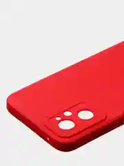 Красный чехол для Realme 9i (4G)/ Oppo A36 / Oppo A96 (4G) матовый с дополнительной защитой камеры