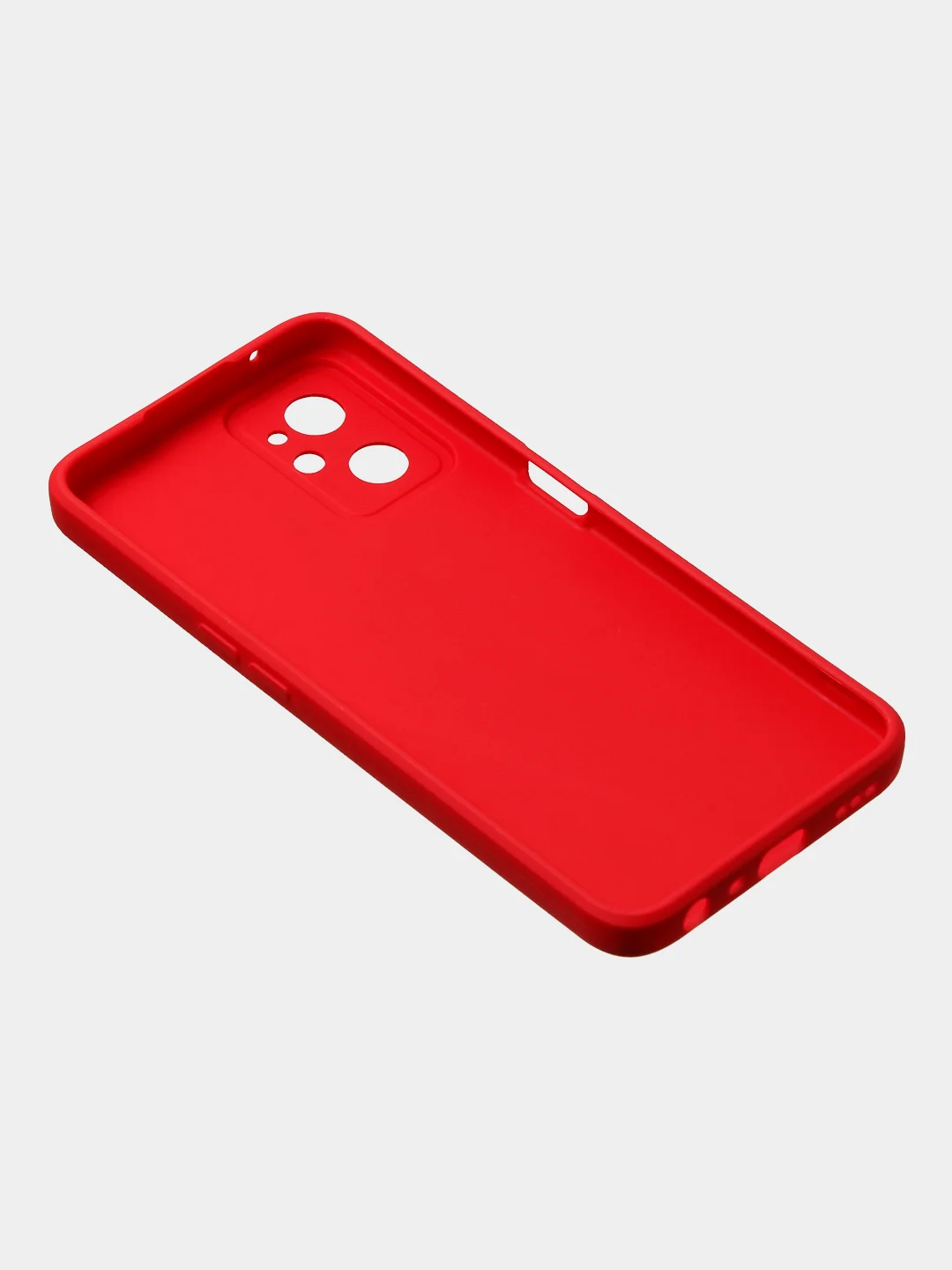 Красный чехол для Realme 9i (4G)/ Oppo A36 / Oppo A96 (4G) матовый с дополнительной защитой камеры