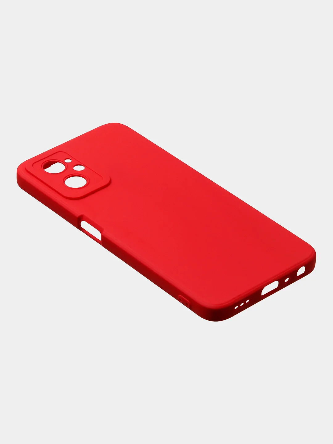 Красный чехол для Realme 9i (4G)/ Oppo A36 / Oppo A96 (4G) матовый с дополнительной защитой камеры