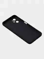 Черный чехол для Realme 9i (4G)/ Oppo A36 / Oppo A96 (4G) матовый с дополнительной защитой камеры