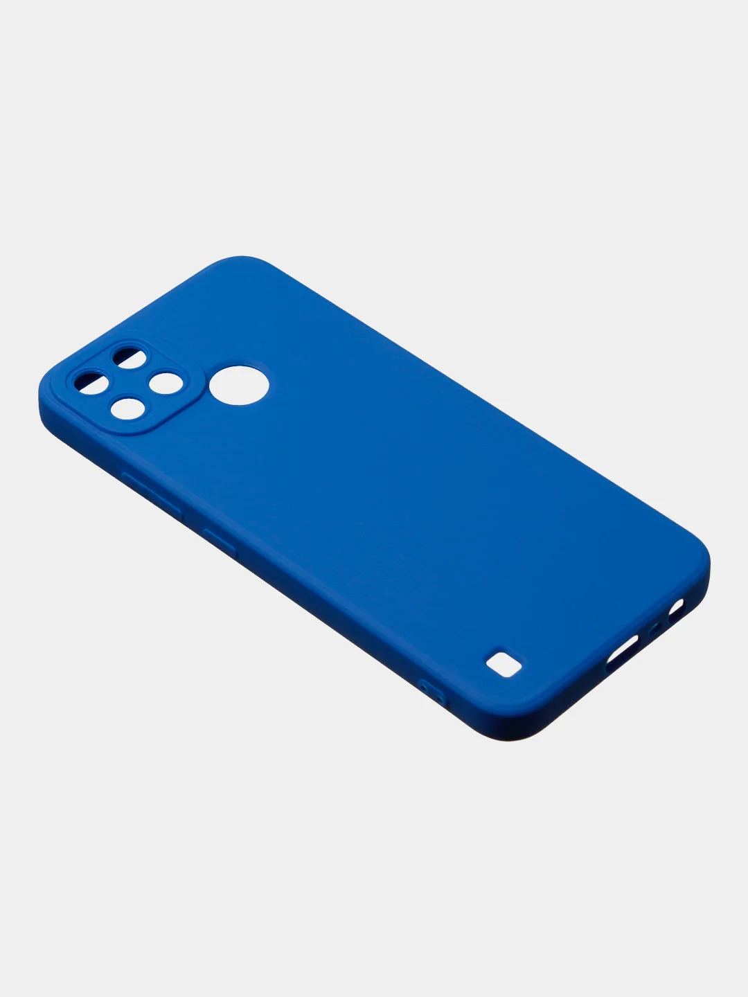 Зеленый чехол для Realme C21Y, матовый, с дополнительной защитой камеры