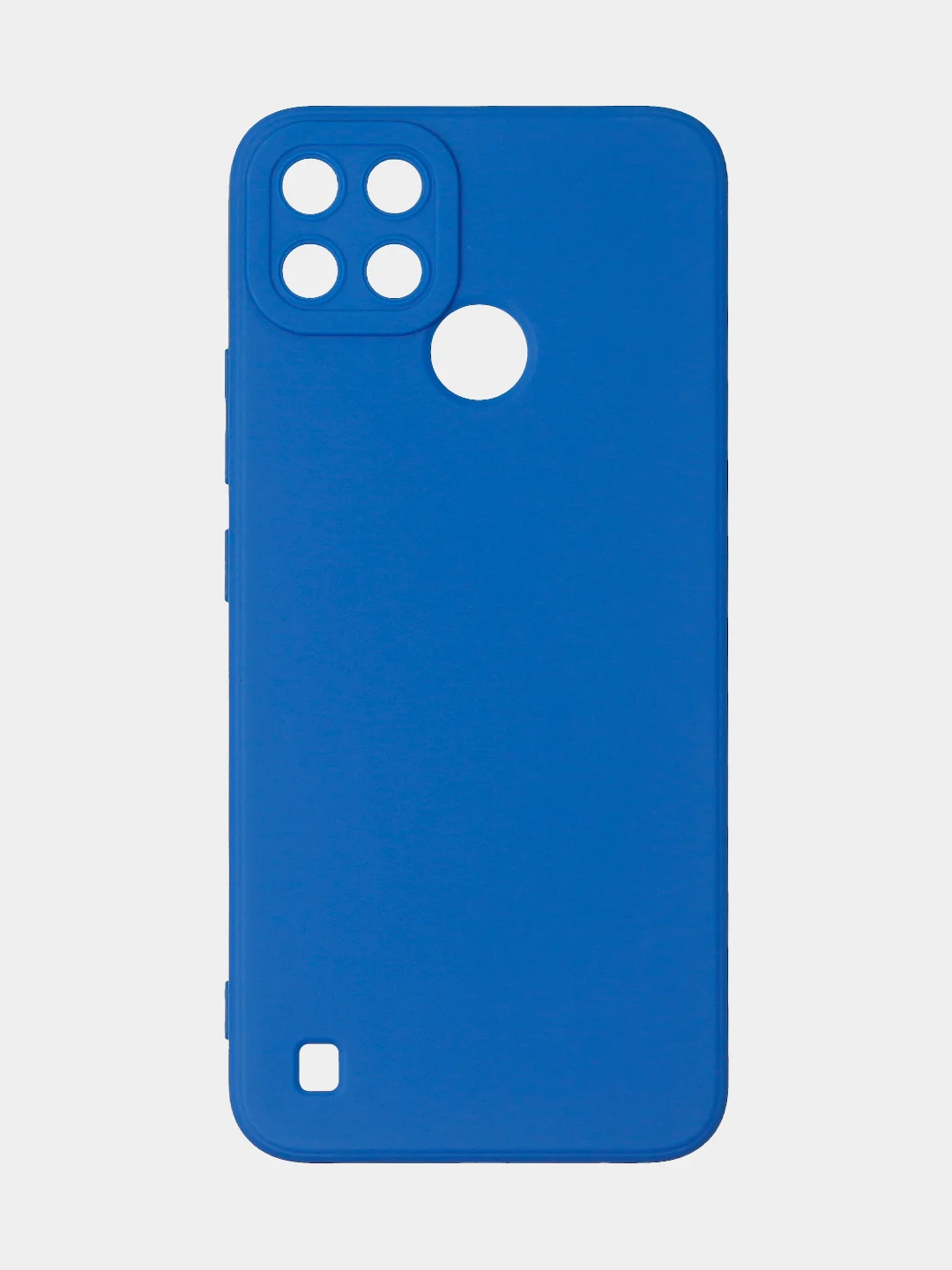 Синий чехол для Realme C21Y, матовый, с дополнительной защитой камеры