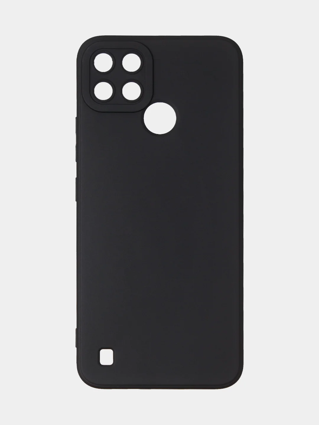 Черный чехол для Realme C21Y, матовый, с дополнительной защитой камеры