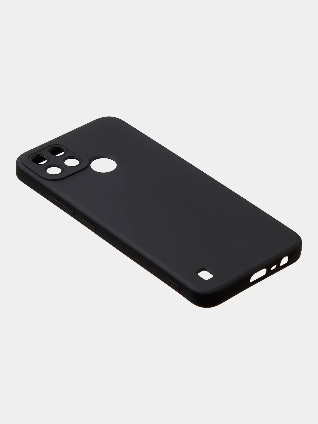 Черный чехол для Realme C21Y, матовый, с дополнительной защитой камеры
