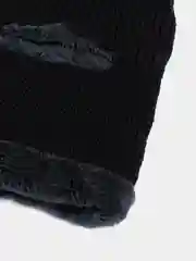 Черный балаклава мужская с подкладом из искусственого меха