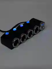 Разветвитель прикуривателя на 4 гнезда + 2хUSB разъёма