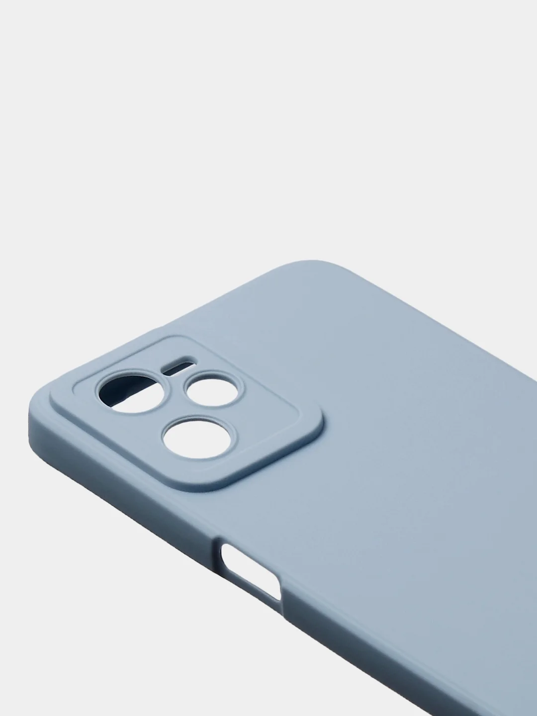 Голубой чехол для Realme C35 / Realme Narzo 50A Prime, матовый, с дополнительной защитой камеры