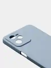 Голубой чехол для Realme C35 / Realme Narzo 50A Prime, матовый, с дополнительной защитой камеры