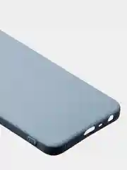Голубой чехол для Realme C35 / Realme Narzo 50A Prime, матовый, с дополнительной защитой камеры