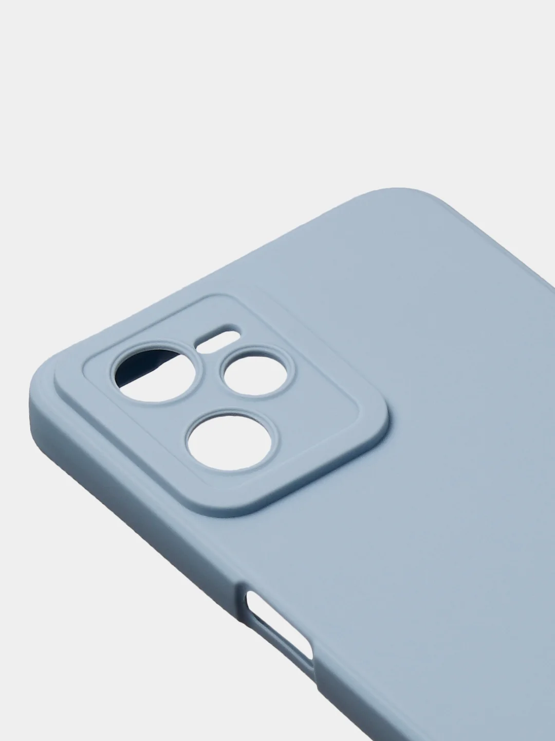 Голубой чехол для Realme C35 / Realme Narzo 50A Prime, матовый, с дополнительной защитой камеры