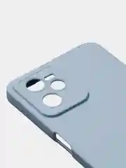 Голубой чехол для Realme C35 / Realme Narzo 50A Prime, матовый, с дополнительной защитой камеры