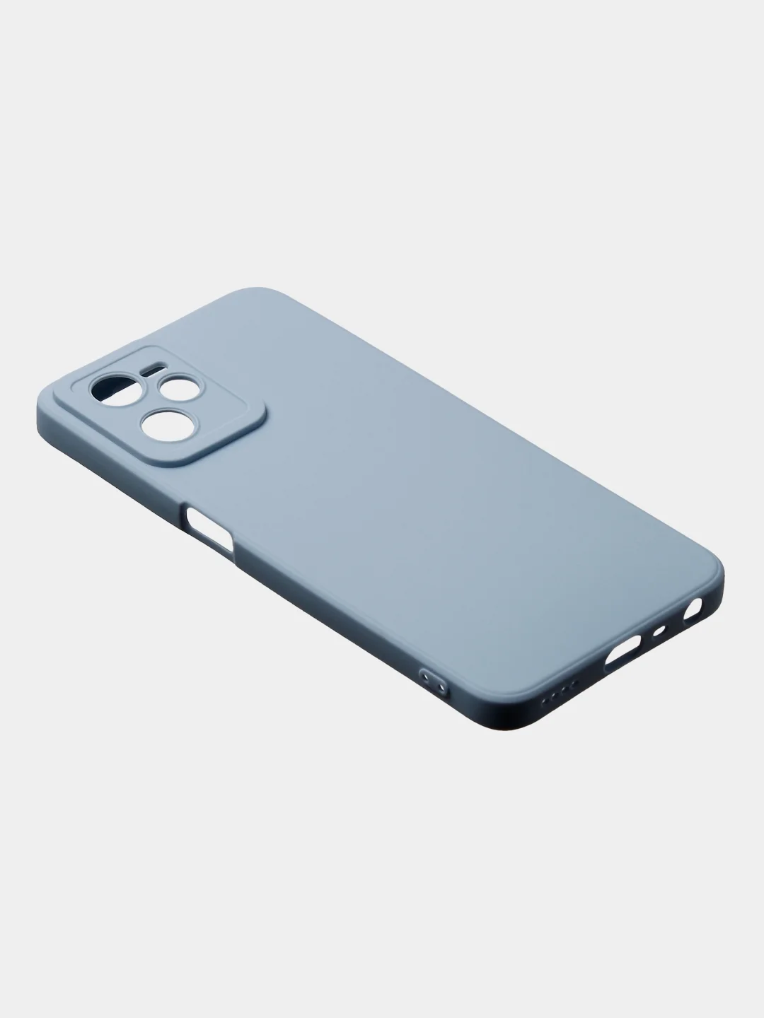 Голубой чехол для Realme C35 / Realme Narzo 50A Prime, матовый, с дополнительной защитой камеры