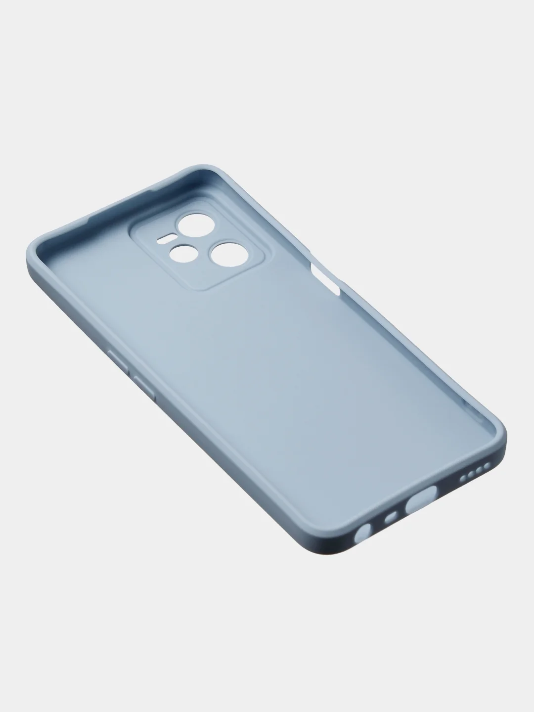 Голубой чехол для Realme C35 / Realme Narzo 50A Prime, матовый, с дополнительной защитой камеры