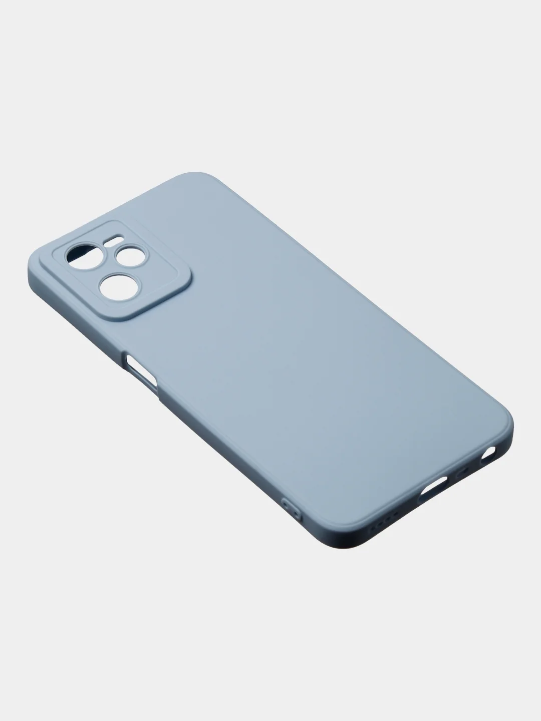 Голубой чехол для Realme C35 / Realme Narzo 50A Prime, матовый, с дополнительной защитой камеры