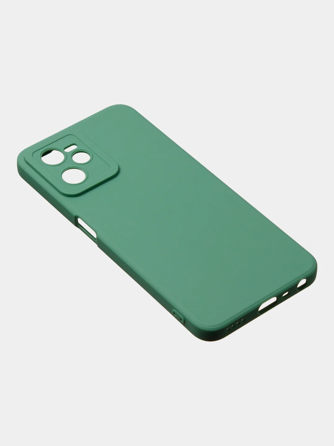 Зеленый чехол для Realme C35 / Realme Narzo 50A Prime, матовый, с дополнительной защитой камеры