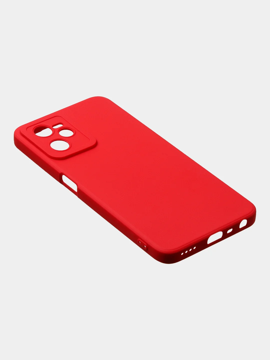 Красный чехол для Realme C35 / Realme Narzo 50A Prime, матовый, с дополнительной защитой камеры