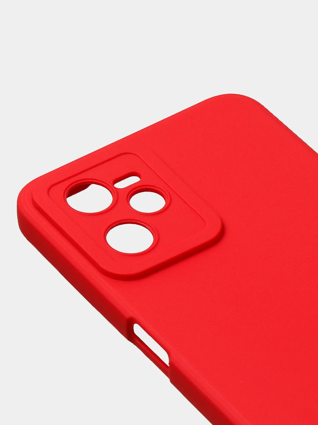Красный чехол для Realme C35 / Realme Narzo 50A Prime, матовый, с дополнительной защитой камеры