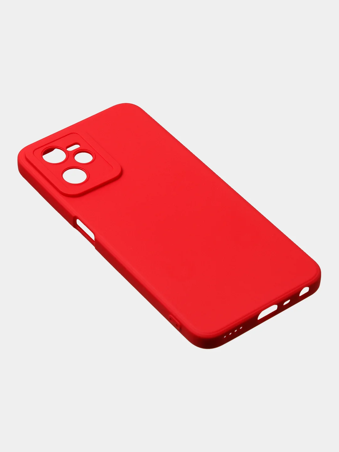 Красный чехол для Realme C35 / Realme Narzo 50A Prime, матовый, с дополнительной защитой камеры