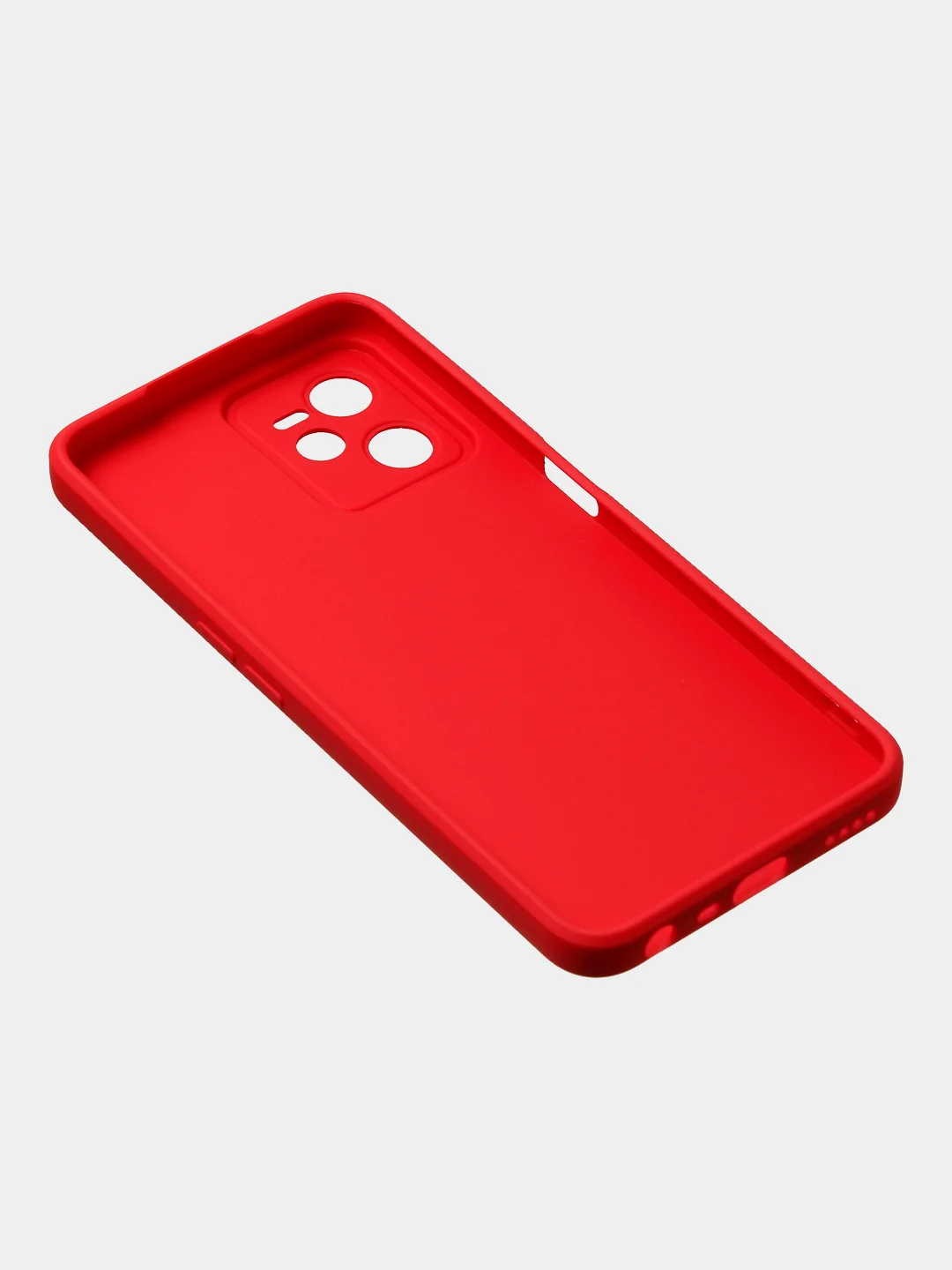 Красный чехол для Realme C35 / Realme Narzo 50A Prime, матовый, с дополнительной защитой камеры