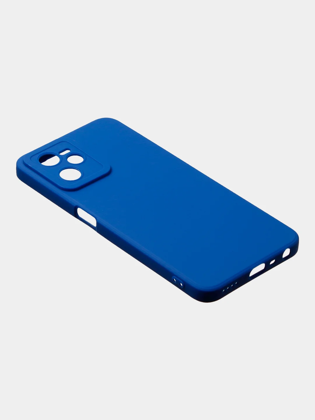 Синий чехол для Realme C35 / Realme Narzo 50A Prime, матовый, с дополнительной защитой камеры