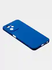 Синий чехол для Realme C35 / Realme Narzo 50A Prime, матовый, с дополнительной защитой камеры