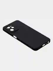 Черный чехол для Realme C35 / Realme Narzo 50A Prime, матовый, с дополнительной защитой камеры