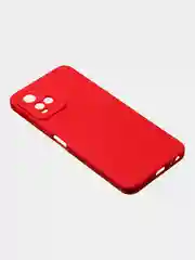 Красный чехол для Vivo Y21 / Vivo Y33S, матовый с дополнительной защитой камеры