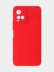 Красный чехол для Vivo Y21 / Vivo Y33S, матовый с дополнительной защитой камеры