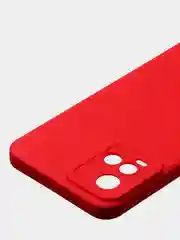 Красный чехол для Vivo Y21 / Vivo Y33S, матовый с дополнительной защитой камеры