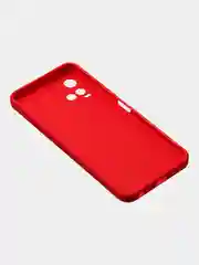 Красный чехол для Vivo Y21 / Vivo Y33S, матовый с дополнительной защитой камеры