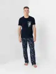 Синий меланж пижама мужская, Костюм мужской домашний